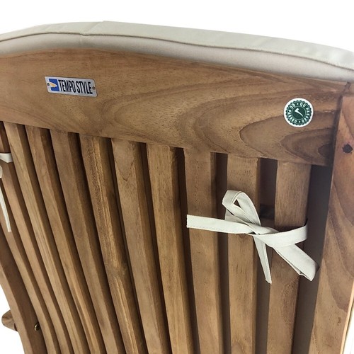 Tempo Style - Sedia Pieghevole con Braccioli in Teak Bali - Bild 13 von 14