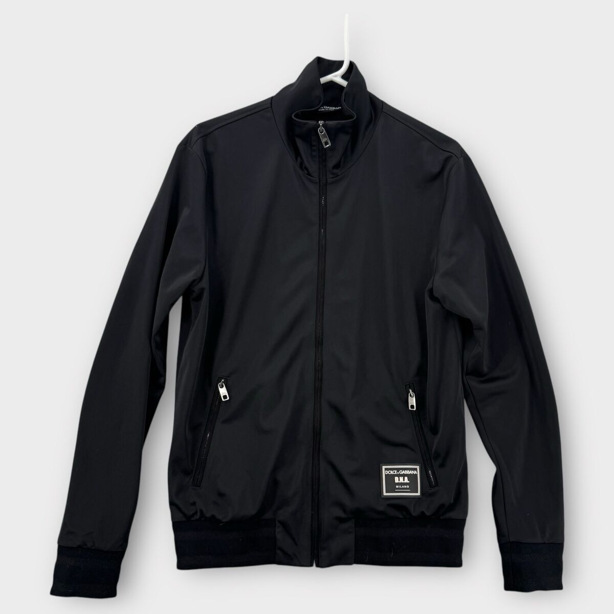 Dolce Gabbana Track Jacket Black Logo Plaque Black Size 48 M Dolce Gabbana Track Jacket Black Logo Plaque Black Size 48 M