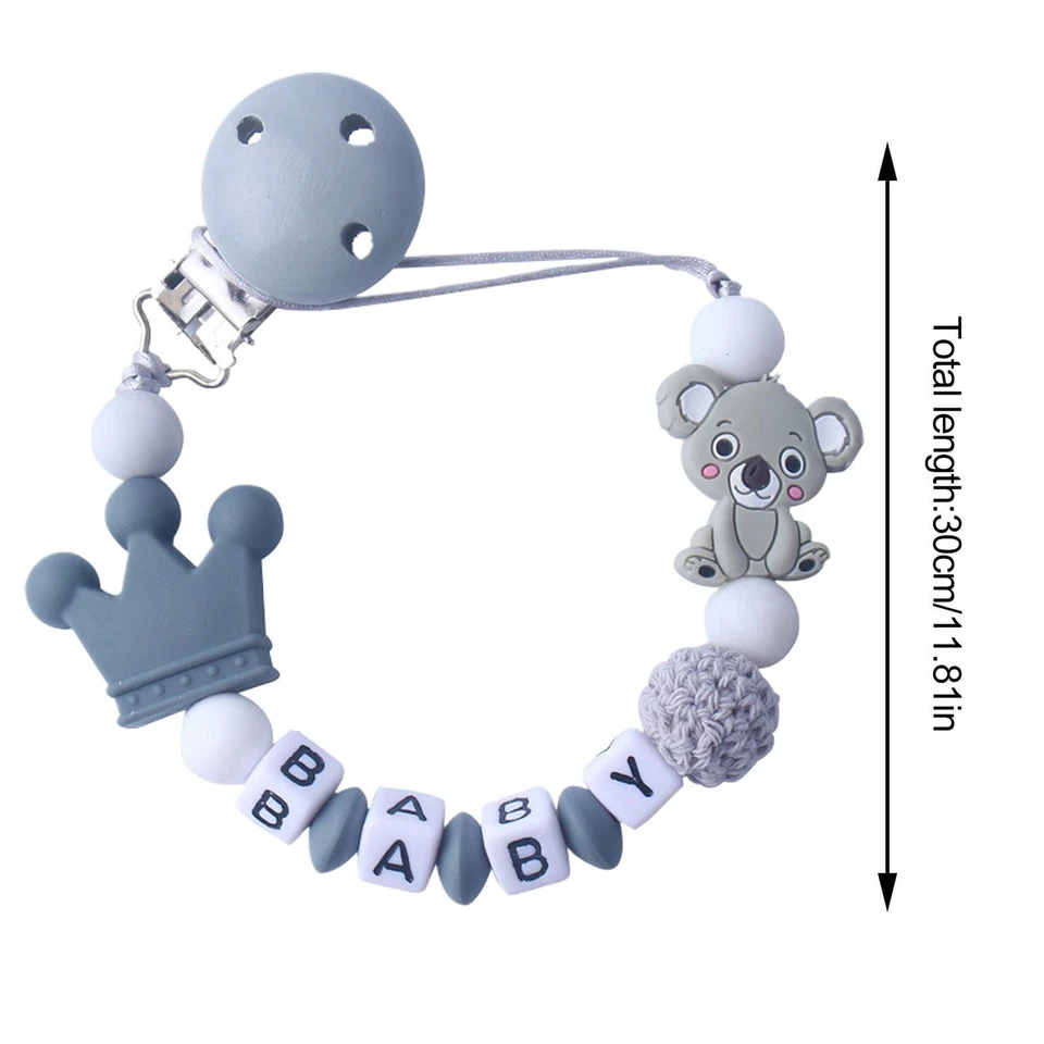 Dummy Clip Baby Boys Girls Pacifier Soother Chain Holder Strap Clips Silicone - Image 4 of 4