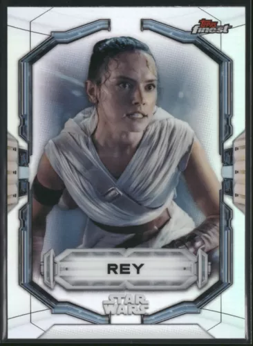 Star Wars Topps Finest 2022 Extended Base Short Print Refractor Rey 117