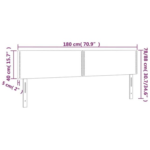 LED Kopfteil Weiß 180x5x78/88 cm Kunstleder - Bild 6 von 6