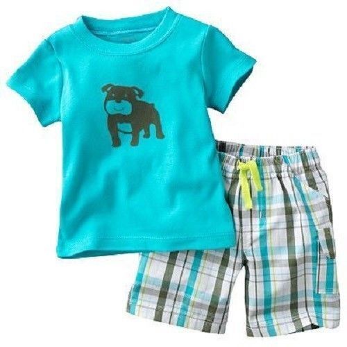 Carter's 2 Piece Shorts and T-Shirt Set ~ Size Newborn or 3 Months ~ NWT - Picture 1 of 6