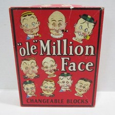 "OLE" MILLION FACES CHANGEABLE BLOCKS SET by OPTICAL TOYS 1998 COMPLETE NICE 