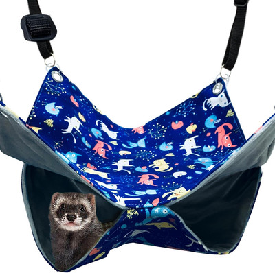 Ferret Rat Hammock Bed Nation Cage Accessories Kit Set Staff House and Hideouts 