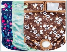Washable Female Dog Diapers Heat Period Female Reusable Large Floral 43