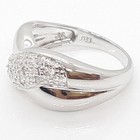 Italian Designer Genuine Diamond 925 Silver Ring Size 7 — photo 3
