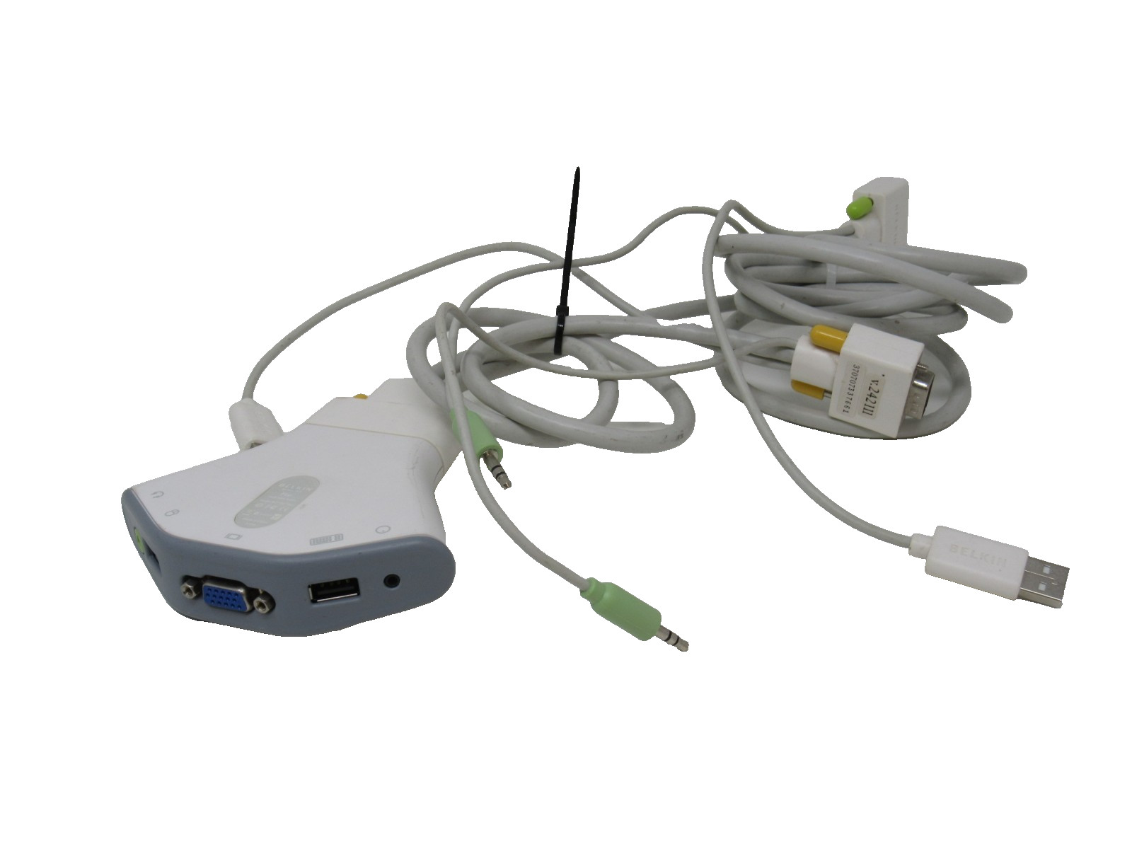 Belkin Flip 2 Port USB KVM Switch with Audio F1DG102U Keyboard Video Mouse