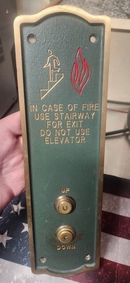 Vintage Heavy Brass Elevator Button Panel From A Dover Unit In A 100 Yo Building