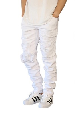 MEN'S DISTRESSED STRETCH SLIM SKINNY JEANS *4 COLORS VICTORIOUS