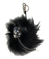 FENDI Bag Bug Monster Charm Black Women 7AR386 1486
