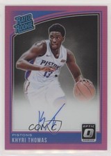 2018 Donruss Optic Rated Rookie Pink Prizm Signatures 3/25 Khyri Thomas Auto 0c2