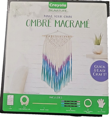 Crayola DIY Macrame Wall Hanging Kit, Ombre Macrame Supplies