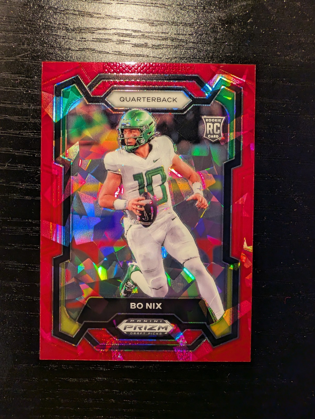 2024 Panini Prizm Draft Picks - Bo Nix #105 Red Ice Prizm (RC)
