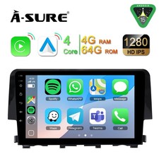 For Honda Civic 2016-2020 Android 15 4+64G Car Stereo GPS Radio Apple Carplay