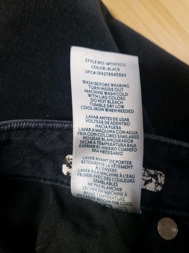 Seven 7 Ultra High Rise Skinny Black Corduroy Jeans Pants Size 16 Stretch EUC - Picture 8 of 12