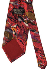 Design Krawatte 100% Seide Made in Indien Rot...