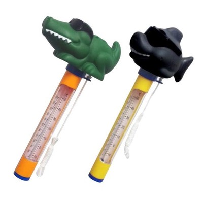 2pcs Haifischkrokodilpool-Badekurortthermometer, der