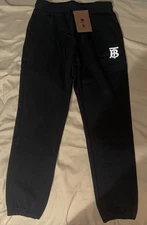 Burberry sz L sweatpants joggers black monogram excellent condition