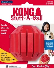 KONG Stuff A Ball Lrg Durable Treat Dispensing Teeth Cleaning Dog Chew Toy 3.5  