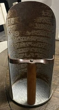 Antique Galvenized Feed Scoop W/ Wooden Handle