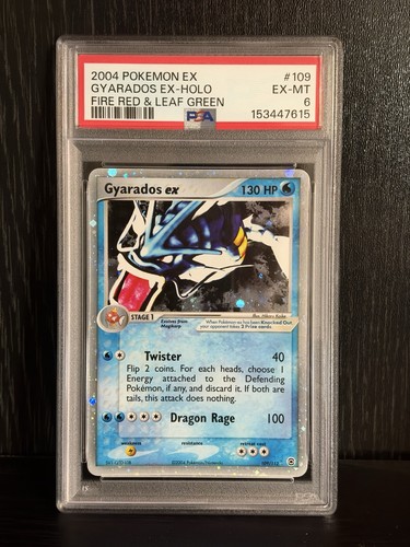 Pokemon TCG 2004 EX FireRed & LeafGreen Gyarados ex Holo 109/112 PSA 6 English