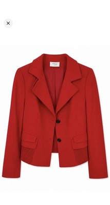 Akris Punto Red Wool/Angora Knit Blazer Size 10 EUC