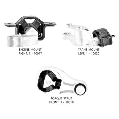 For Smart Fortwo 2008-2015 Anchor 300386 Engine Mount Kit