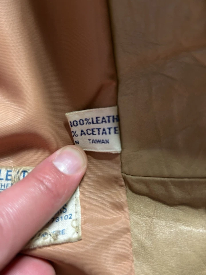 Chaqueta Blazer Western 46 Tostada Vintage Años 70 80 Hecha en EE. UU. PIONERO WEAR Cuero Foto 4 de 4