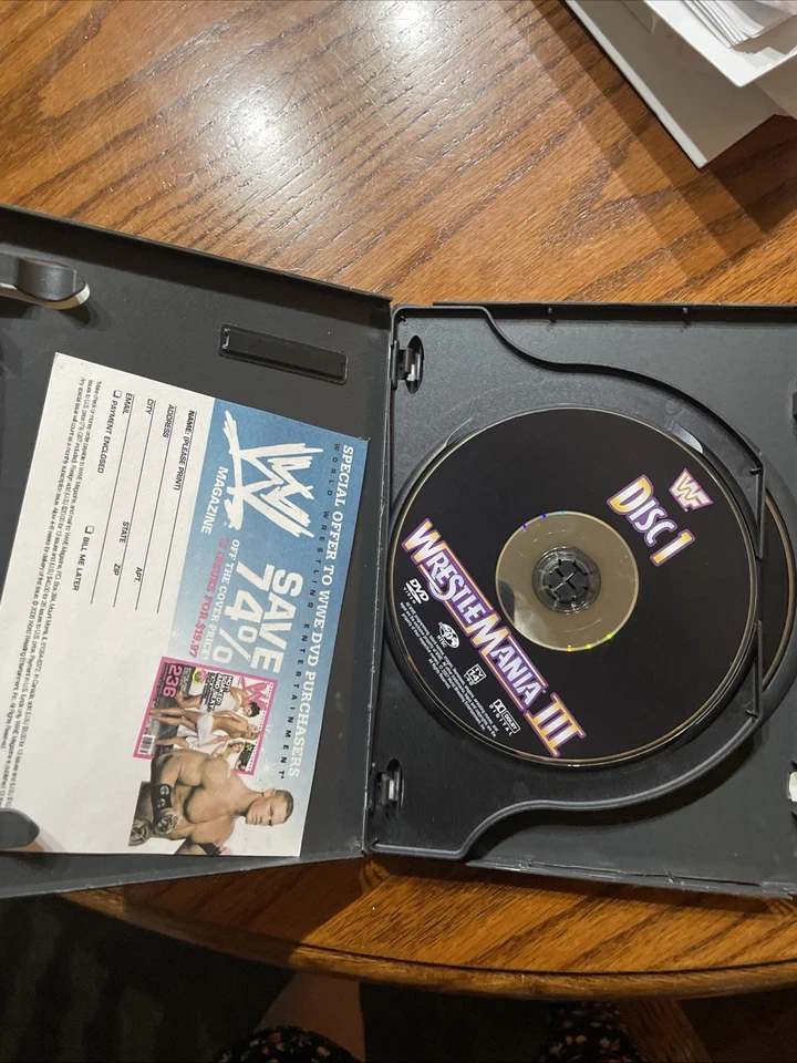 WWE Wrestlemania III DVD 1987 Hulk Hogan, Andre the Giant 2 Disc Set - Image 4 of 4