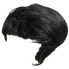 High Temperature Fiber Black Wig for Men Cosplay Party Heavy Metal Style