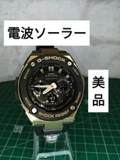 Casio G-Shock G-Steel GST-W300G Radio Solar Gold Used No Customs Fees US