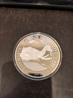 10 Oz Silbermünze Somalia Elefant 2023 Reines Silber