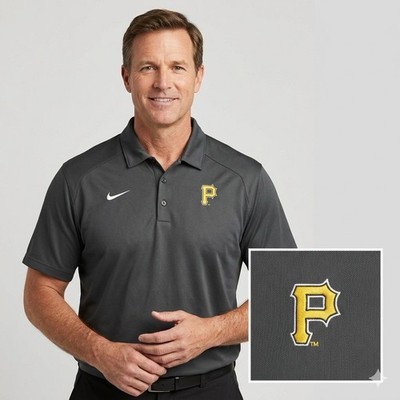 Nike Dri-FIT Pittsburgh Pirates Polo Shirt Mens XXL Gray Short Sleeve MLB EUC