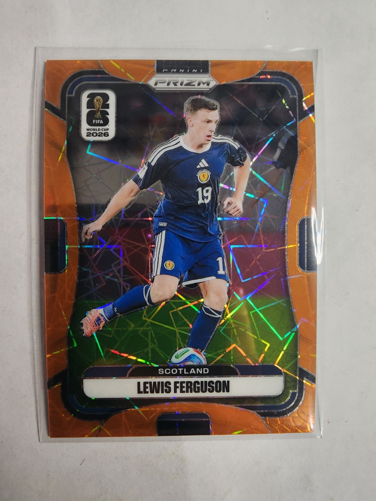 2026 Panini Prizm FIFA World Cup - Lewis Ferguson #398 Orange Lazer Prizm /260