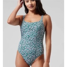 NWT Athleta Hermosa One Piece Women L T Floral Medium Coverage Beach Pool Swim