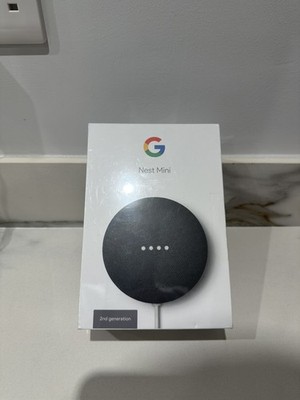 Google Nest Mini (2. Generation) Smart Lautsprecher - Anthrazit BRANDNEU VERSIEGELT  