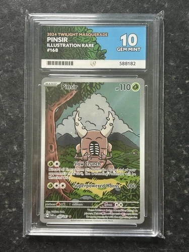 Pinsir 168/167 Pokémon TCG Twilight Masquerade Ace 10 PERFECT SUBGRADES