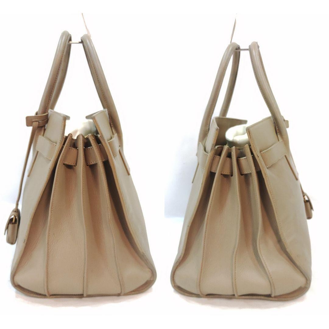 Borsa a mano Saint Laurent SAC De Jour 2 vie tracolla pelle beige larghezza: 32 cm
