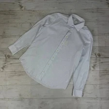 Suitsupply Shirt Buttons Long Sleeve Slim Fit Purple Line Men Size 43/17 White