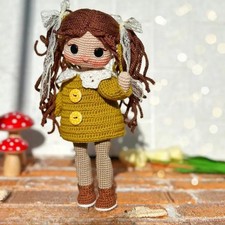 Mila Doll Crochet, Handmade Crochet Amigurumi Doll Gift, Amigurumi Doll