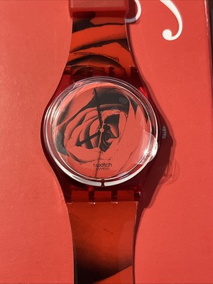 1998 The Rose Swatch Watch GR136 Vtg Red Special Edition 