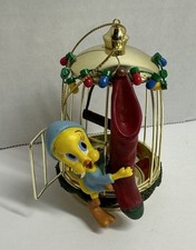 Tweety Bird "Stocking Tweets" Hanging Ornament 2000 Bradford Edition