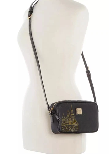 Disneyland Gold Sleeping Beauty Castle Dooney & Bourke Crossbody Camera Bag - Picture 3 of 8