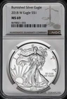 2018-W $1 Burnished Silver American Eagle NGC MS69