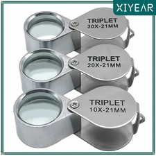 10-30X Jeweler's Glass Magnifying Loupe-Eye Magnifier for Jewelry, Coin, Stamp