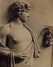 Roman Boy youth profile vintage print 17.5" x 19.5" large Nice Old  frame