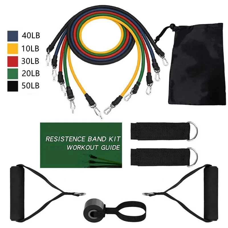 Bodybuilding Resistance Bands Gym Rubber Sport Elastic Rope Pull Fitness Sports