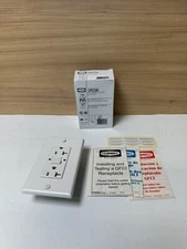 Hubbell GFRST20W GFCI Commercial Self Test 20A 125V White Duplex Receptacle