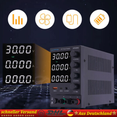 Profi Netzgerät Labornetzteil DC Netzteil 0-60V/0-30V 10A/5A DPS605U DPS3010U...