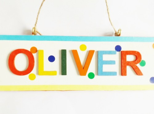 Polka Dots Colourful Bedroom Door Sign Custom Name Plaque Decor Childrens Gift - Picture 4 of 7